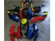 Rot Blau GSXR 600 / 750 K6 06-07 Verkleidungen
