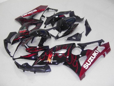 Rot Flamme GSXR 1000 K5 05-06 Verkleidungen