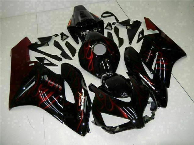 Rot Flamme Schwarz CBR 1000 RR 04-05 Verkleidungen Rot Flamme Schwarz CBR 1000 RR 04-05 Verkleidungen