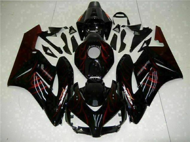 Rot Flamme Schwarz CBR 1000 RR 04-05 Verkleidungen Rot Flamme Schwarz CBR 1000 RR 04-05 Verkleidungen