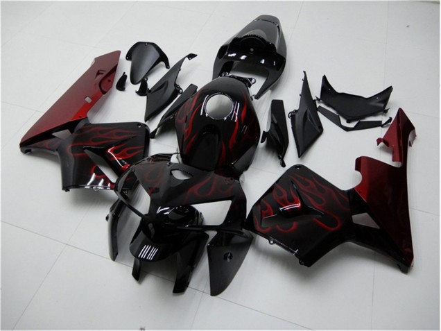 Rot Flamme Schwarz CBR 600 RR 05-06 Verkleidungen Rot Flamme Schwarz CBR 600 RR 05-06 Verkleidungen