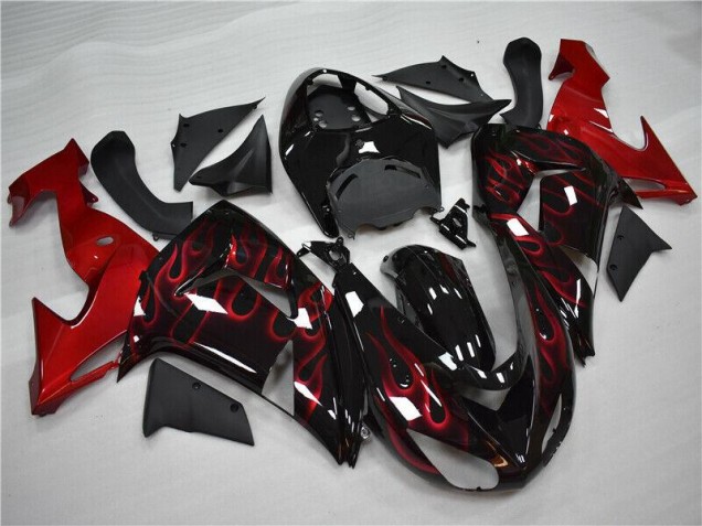 Rot Flamme ZX10R 06-07 Verkleidungen
