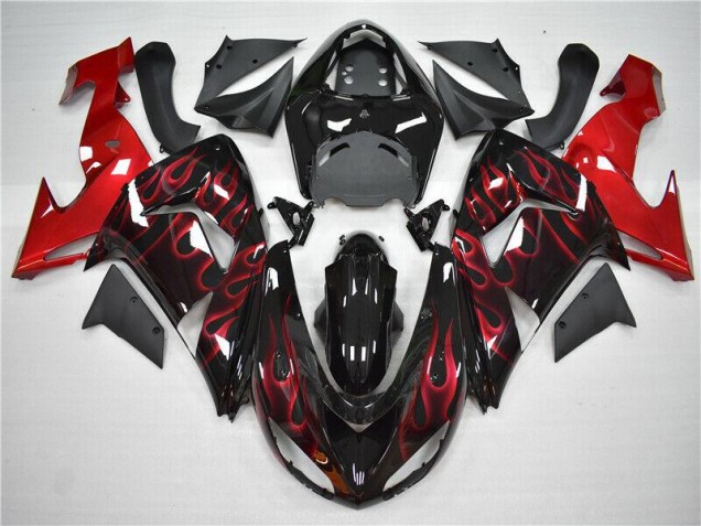 Rot Flamme ZX10R 06-07 Verkleidungen