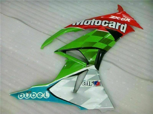 Rot Grün Motocard ZX6R 09-12 Verkleidungen
