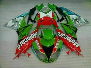 Rot Grün Motocard ZX6R 09-12 Verkleidungen