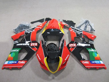 Rot Grün Schwarz GSXR 1000 K3 03-04 Verkleidungen