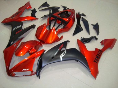 Rot Matt Schwarz R1 04-06 Verkleidungen