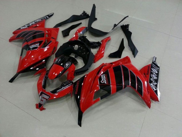 Rot Schwarz Airfore ZX 300R 13-16 Verkleidungen Rot Schwarz Airfore ZX 300R 13-16 Verkleidungen