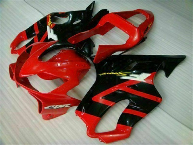 Rot Schwarz CBR 600 F4i 01-03 Verkleidungen Komplett Sets
