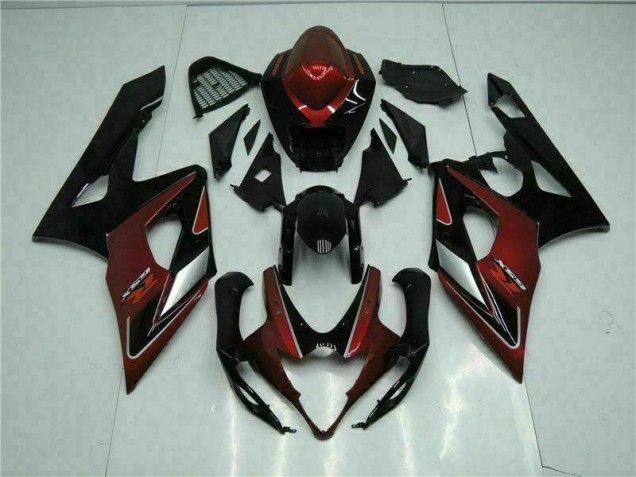 Rot Schwarz GSXR 1000 K5 05-06 Verkleidung Rot Schwarz GSXR 1000 K5 05-06 Verkleidung