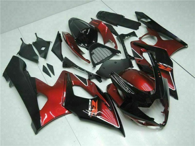 Rot Schwarz GSXR 1000 K5 05-06 Verkleidungen Komplett Sets Rot Schwarz GSXR 1000 K5 05-06 Verkleidungen Komplett Sets