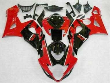 Rot Schwarz GSXR 1000 K5 05-06 Verkleidungen