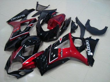 Rot Schwarz GSXR 1000 K7 07-08 Verkleidungen