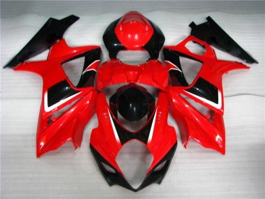 Rot Schwarz GSXR 1000 K7 07-08 Vollverkleidung