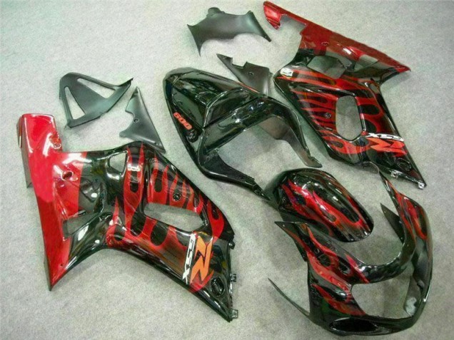Rot Schwarz GSXR 600 / 750 K1 K2 K3 01-03 Verkleidungen Rot Schwarz GSXR 600 / 750 K1 K2 K3 01-03 Verkleidungen
