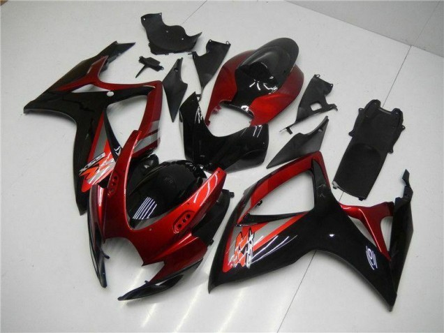 Rot Schwarz GSXR 600 / 750 K6 06-07 Verkleidungen & Plastik Rot Schwarz GSXR 600 / 750 K6 06-07 Verkleidungen & Plastik