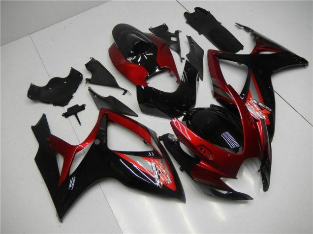 Rot Schwarz GSXR 600 / 750 K6 06-07 Verkleidungen & Plastik Rot Schwarz GSXR 600 / 750 K6 06-07 Verkleidungen & Plastik