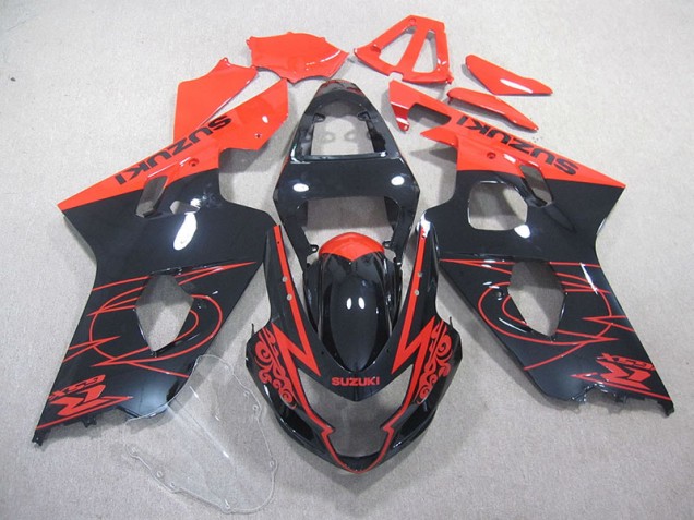 Rot Schwarz GSXR 750 K4 04-05 Verkleidungen Rot Schwarz GSXR 750 K4 04-05 Verkleidungen