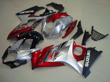 Rot Schwarz Silber GSXR 1000 K7 07-08 Verkleidungen