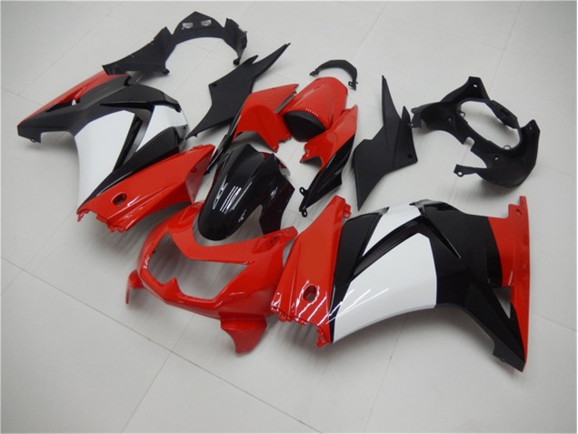 Rot Schwarz Weiß EX250 08-12 Verkleidungen Rot Schwarz Weiß EX250 08-12 Verkleidungen
