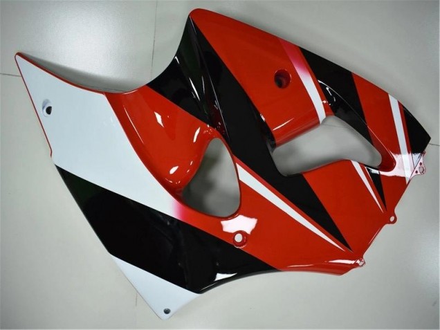 Rot Schwarz Weiß ZX6R 00-02 Verkleidungen