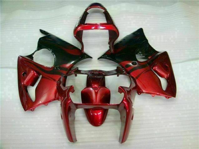 Rot Schwarz ZX6R 00-02 Verkleidungen
