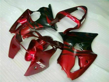 Rot Schwarz ZX6R 00-02 Verkleidungen