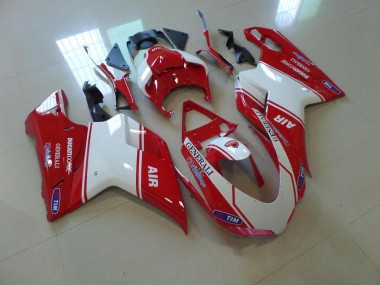 Rot Weiß Air Ducati 848 1098 1198 07-14 Verkleidungen