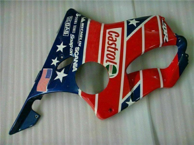 Rot Weiß Blau Castrol Cycle World CBR 600 F4i 01-03 Verkleidungen