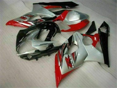 Rot Weiß GSXR 1000 K5 05-06 Vollverkleidung