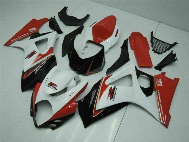Rot Weiß GSXR 1000 K7 07-08 Verkleidung Rot Weiß GSXR 1000 K7 07-08 Verkleidung
