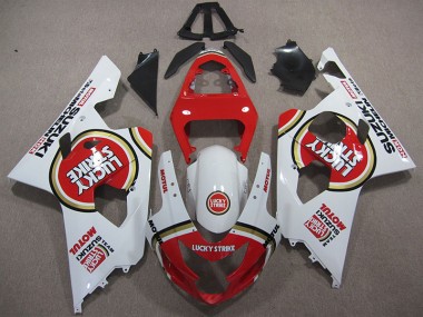 Rot Weiß Lucky Strike Motul GSXR 600 K4 04-05 Verkleidungen