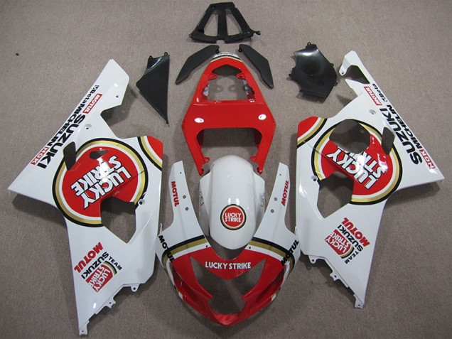 Rot Weiß Lucky Strike Motul GSXR 600 K4 04-05 Verkleidungen Rot Weiß Lucky Strike Motul GSXR 600 K4 04-05 Verkleidungen