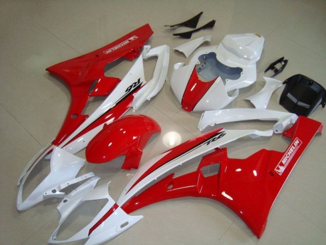 Rot Weiß R6 06-07 Motorrad Verkleidungen Rot Weiß R6 06-07 Motorrad Verkleidungen