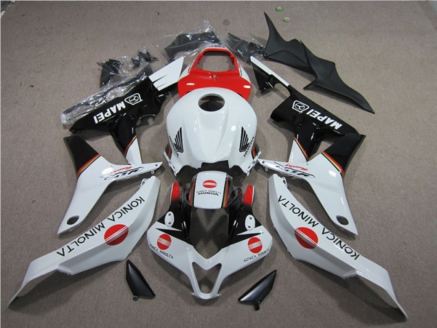Rot Weiß Schwarz Konica Minolta MAPEI CBR 600 RR 07-08 Verkleidungen Rot Weiß Schwarz Konica Minolta MAPEI CBR 600 RR 07-08 Verkleidungen