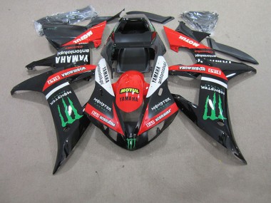 Rot Weiß Schwarz Motul R1 04-06 Verkleidungen