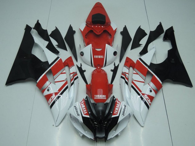 Rot Weiß Schwarz R6 08-16 Vollverkleidung Rot Weiß Schwarz R6 08-16 Vollverkleidung