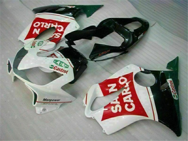 Rot Weiß Schwarz San Carlo CBR 600 F4i 01-03 Verkleidungen Rot Weiß Schwarz San Carlo CBR 600 F4i 01-03 Verkleidungen