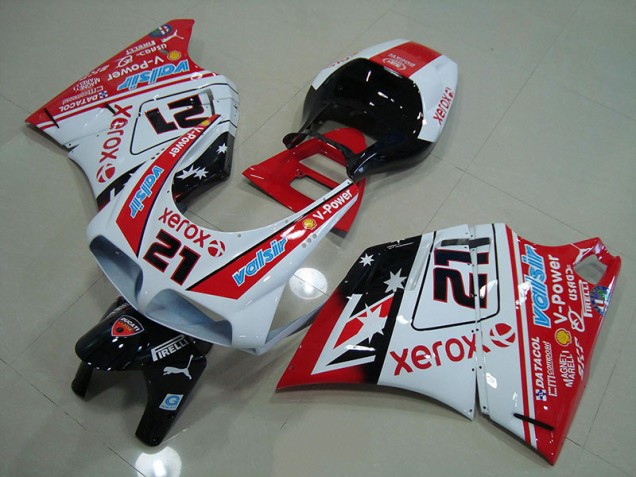 Rot Weiß Xerox 21 Ducati 748 916 996 996S 93-05 Vollverkleidung Rot Weiß Xerox 21 Ducati 748 916 996 996S 93-05 Vollverkleidung