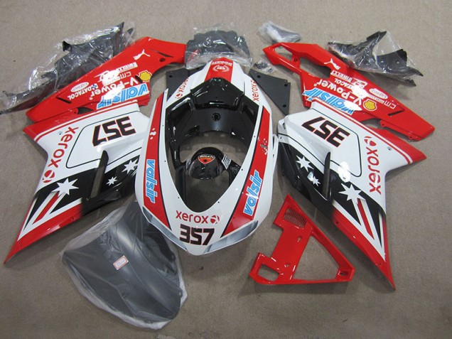 Rot Weiß Xerox 357 Ducati 1098 07-14 Verkleidungen Rot Weiß Xerox 357 Ducati 1098 07-14 Verkleidungen