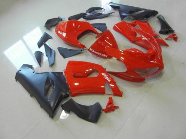 Rot und Matt Schwarz ZX6R 05-06 Verkleidungen