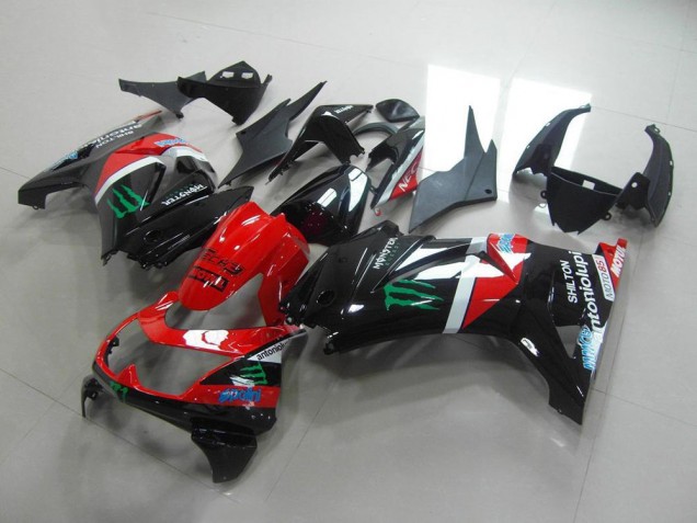 Rot und Schwarz Monster ZX 250R 08-12 Verkleidungen Rot und Schwarz Monster ZX 250R 08-12 Verkleidungen