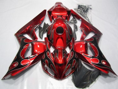 Rote Schwarz Flamme CBR 1000 RR 06-07 Verkleidung