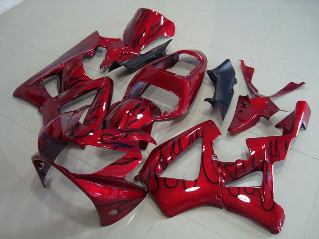 Rote Schwarz Flamme CBR 900 RR 929 00-01 Verkleidungen Rote Schwarz Flamme CBR 900 RR 929 00-01 Verkleidungen