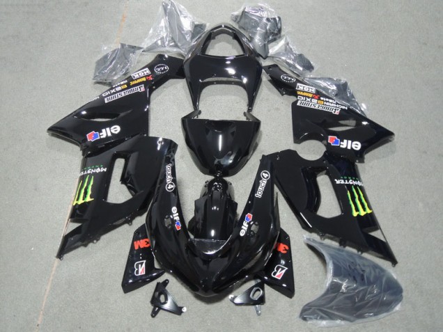 Schwarz 3M Touch4 Monster ZX6R 05-06 Verkleidung