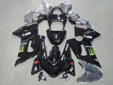 Schwarz 3M Touch4 Monster ZX6R 05-06 Verkleidungen