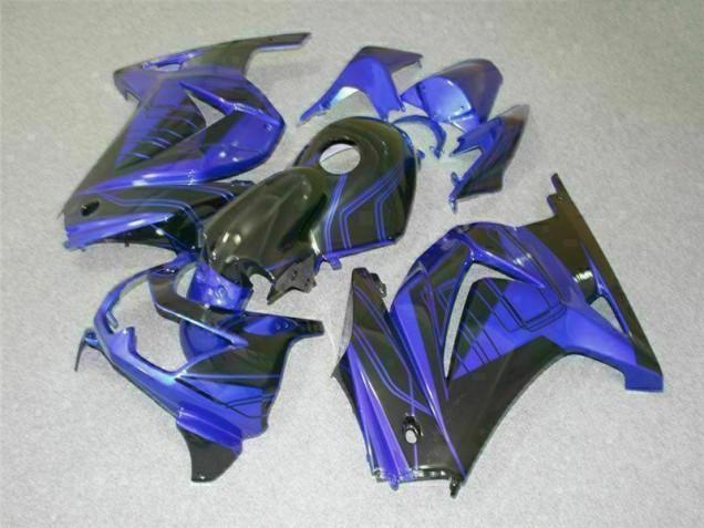 Schwarz Blau EX250 08-12 Verkleidung Schwarz Blau EX250 08-12 Verkleidung