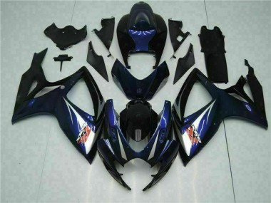 Schwarz Blau GSXR 600 / 750 K6 06-07 Vollverkleidung