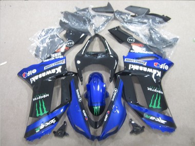 Schwarz Blau Grün Monster ZX6R 07-08 Verkleidung
