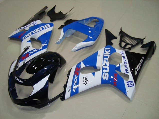Schwarz Blau Weiß GSXR 1000 K1 00-02 Verkleidungen Schwarz Blau Weiß GSXR 1000 K1 00-02 Verkleidungen